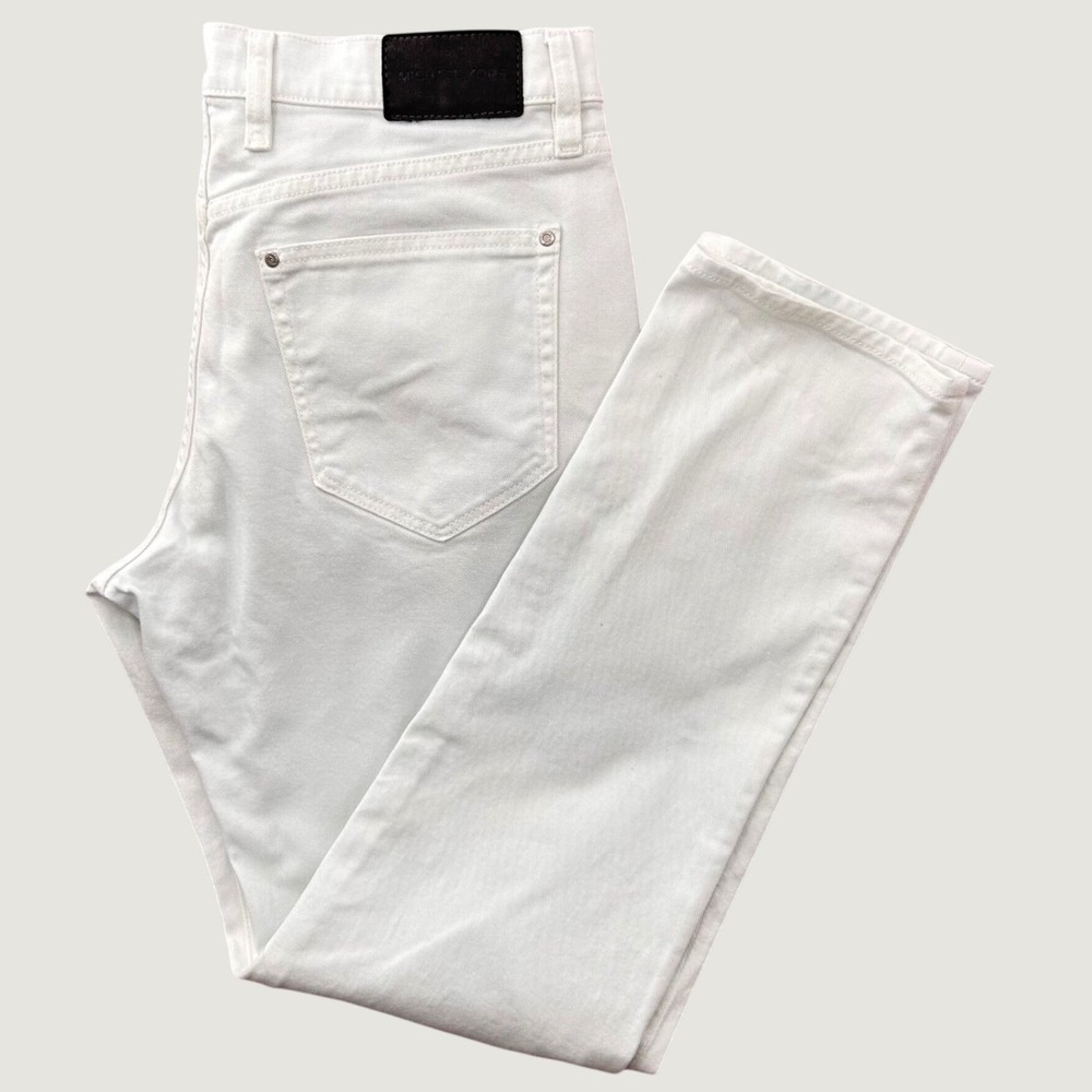 Michael Kors Parker Slim Fit White Denim Pants‎ Mens 33x32
